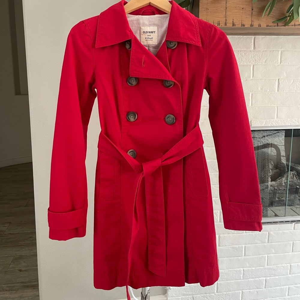 Red Old Navy coat